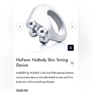 NuFace NuBody Skin Toning Device in White and Silver
